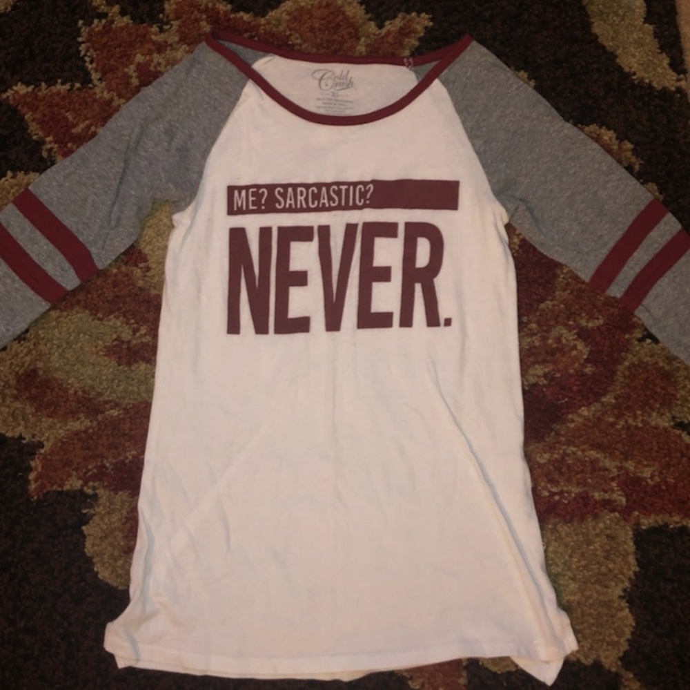 🆕️ "Sarcastic" Raglan Sleeve Baseball Tshirt